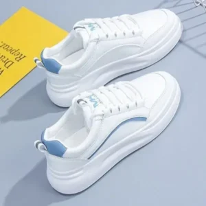 Fashionpared Women Fashion Round Toe Lace-Up Sneakers