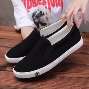 Fashionpared Men'S Casual Solid Color Wear-Resistant Canvas Shoes