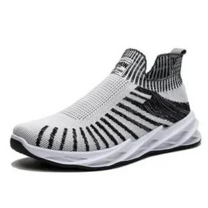 Fashionpared Men'S Fashion Mesh Breathable Lightweight Stripe Sneakers