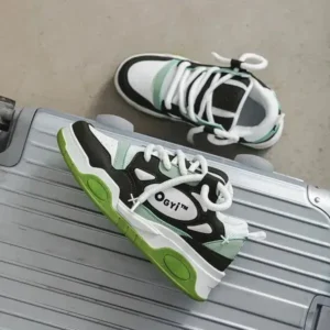 Fashionpared Men'S Fashion Color Block Low Top Breathable Sneakers