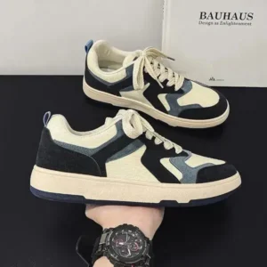 Fashionpared Men'S Fashion Color Block Canvas Sneakers