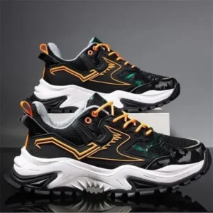 Fashionpared Men Casual Breathable Color Block Sneakers