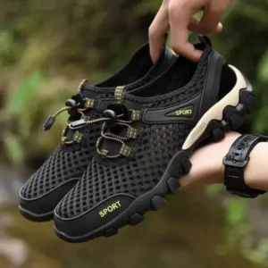 Fashionpared Men Fashion Mesh Wear-Resistant Hiking Sneakers