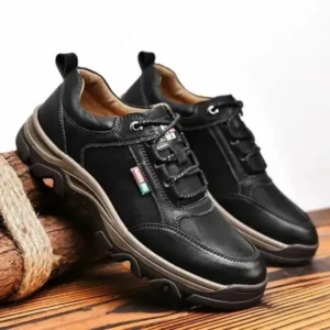 Fashionpared Men Fashion Breathable Pu Boarded Sneakers