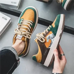 Fashionpared Men Fashion Breathable Color Matching Casual Sneakers