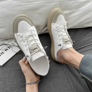 Fashionpared Men Casual Breathable Simple Canvas Shoes