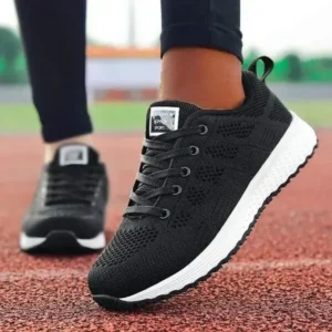 Fashionpared Women Casual Lace-Up Design Mesh Breathable Sneakers