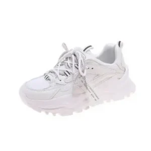 Fashionpared Women Casual Autumn Spring Mesh Cloth Lace-Up Breathable Sports Sneakers