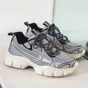 Fashionpared Men'S Fashion Breathable Mesh Shoes Platform Sneakers