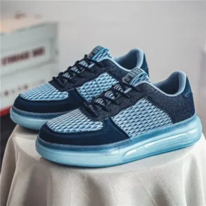 Fashionpared Men'S Fashion Mesh Breathable Lightweight Platform Sneakers