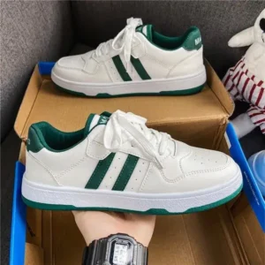 Fashionpared Men'S Fashion Breathable Pu Low Top Sneakers