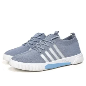 Fashionpared Men'S Fashion Stripe Lightweight Breathable Low Top Sneakers