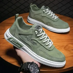 Fashionpared Men Fashion Breathable Lightweight Non-Slip Large Size Canvas Sneakers