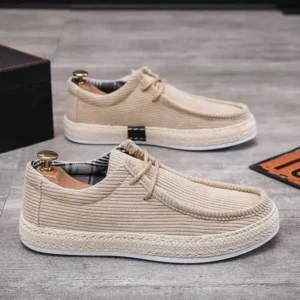 Fashionpared Men'S Fashion Breathable Stripe Canvas Shoes