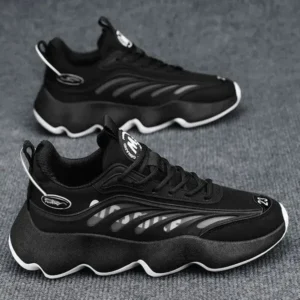 Fashionpared Men'S Fashion Thick Sole Low Top Breathable Sneakers