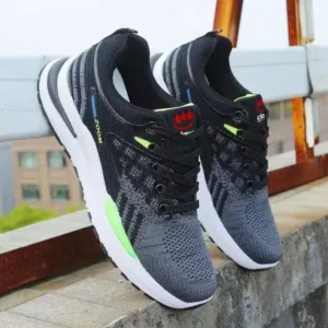 Fashionpared Men Casual Breathable Color Block Low Top Sneakers