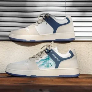 Fashionpared Men'S Casual Landscape Painting Printed Sneakers