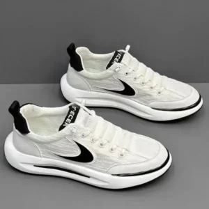 Fashionpared Men Fashion Color Block Breathable Mesh Low Top Sneakers