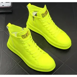 Fashionpared Men'S Fashion Bright Color High-Top Sneakers