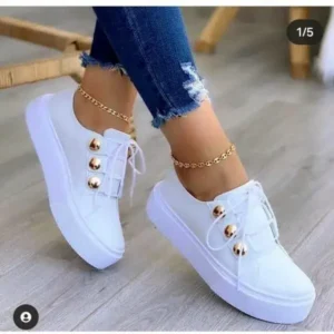 Fashionpared Women Plus Size Casual Platform Sneakers