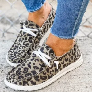 Fashionpared Women Leopard Casual Flat Loafers Shoes