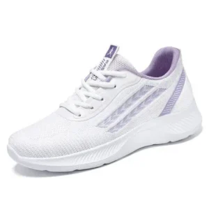 Fashionpared Women Fashion Plus Size Mesh Breathable Lace-Up Sneakers