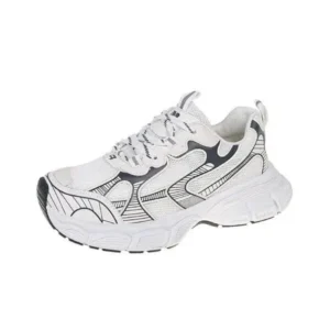 Fashionpared Women Fashion Distinctive Color Changing Lace-Up Comfortable Breathable Thick-Soled Sneakers