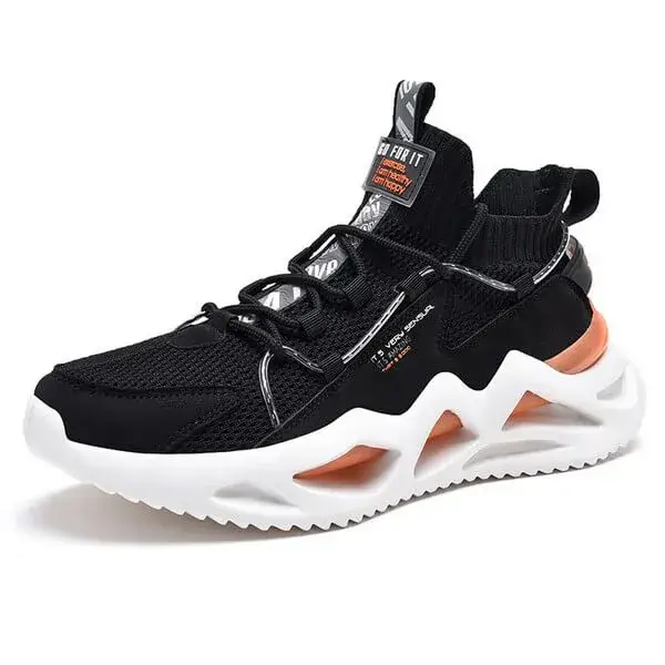 Fashionpared Men Spring Autumn Fashion Casual Colorblock Mesh Cloth Breathable Rubber Platform Shoes Sneakers