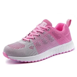 Fashionpared Women Fashion Casual Color Blocking Lace-Up Mesh Breathable Sneakers