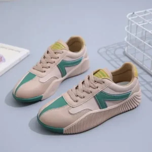 Fashionpared Women Fashion Color Block Breathable Sneakers