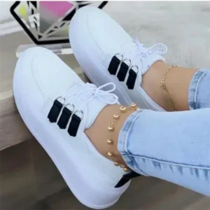 Fashionpared Women Fashion Lace-Up Sneakers