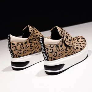 Fashionpared Women Fashion Wedge Leopard Leopard Sneakers