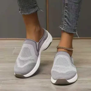 Fashionpared Women Fashion Fly Knit Casual Colorblock Flat Sneakers